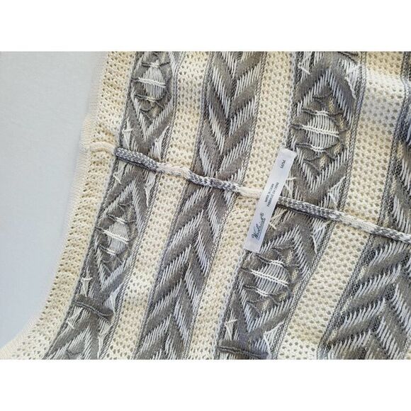 Woolrich Knit Women's Medium Sienna Geometric Southwest Open Front Waterfall - Picture 3 of 5